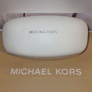 NWOT Michael Kors White Glasses Case